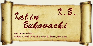 Kalin Bukovački vizit kartica